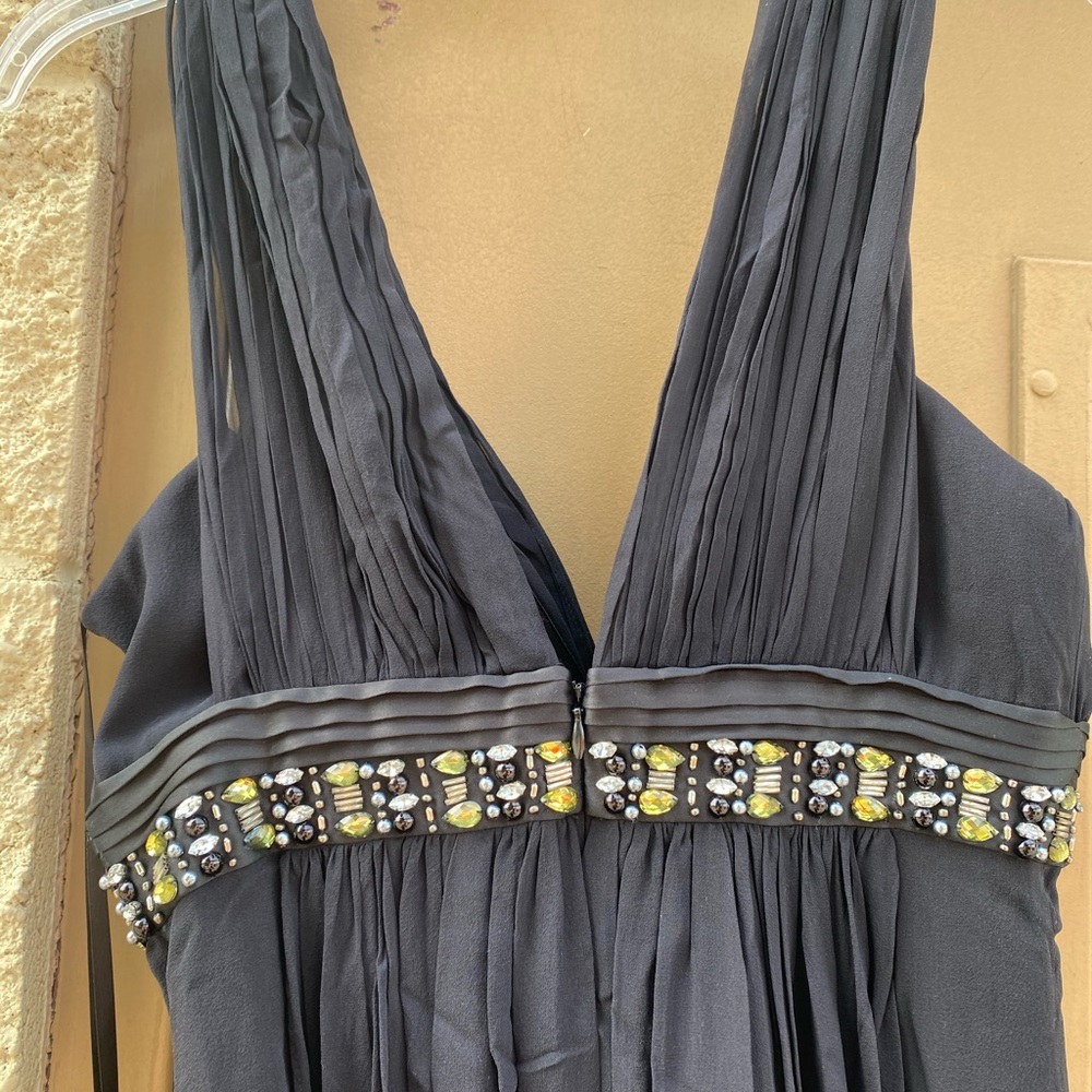 Nina Austin NWT Black Elegant Formal Dress Sz M - Picture 2 of 6